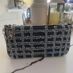 Michael Kors Black and White Tweed Clutch